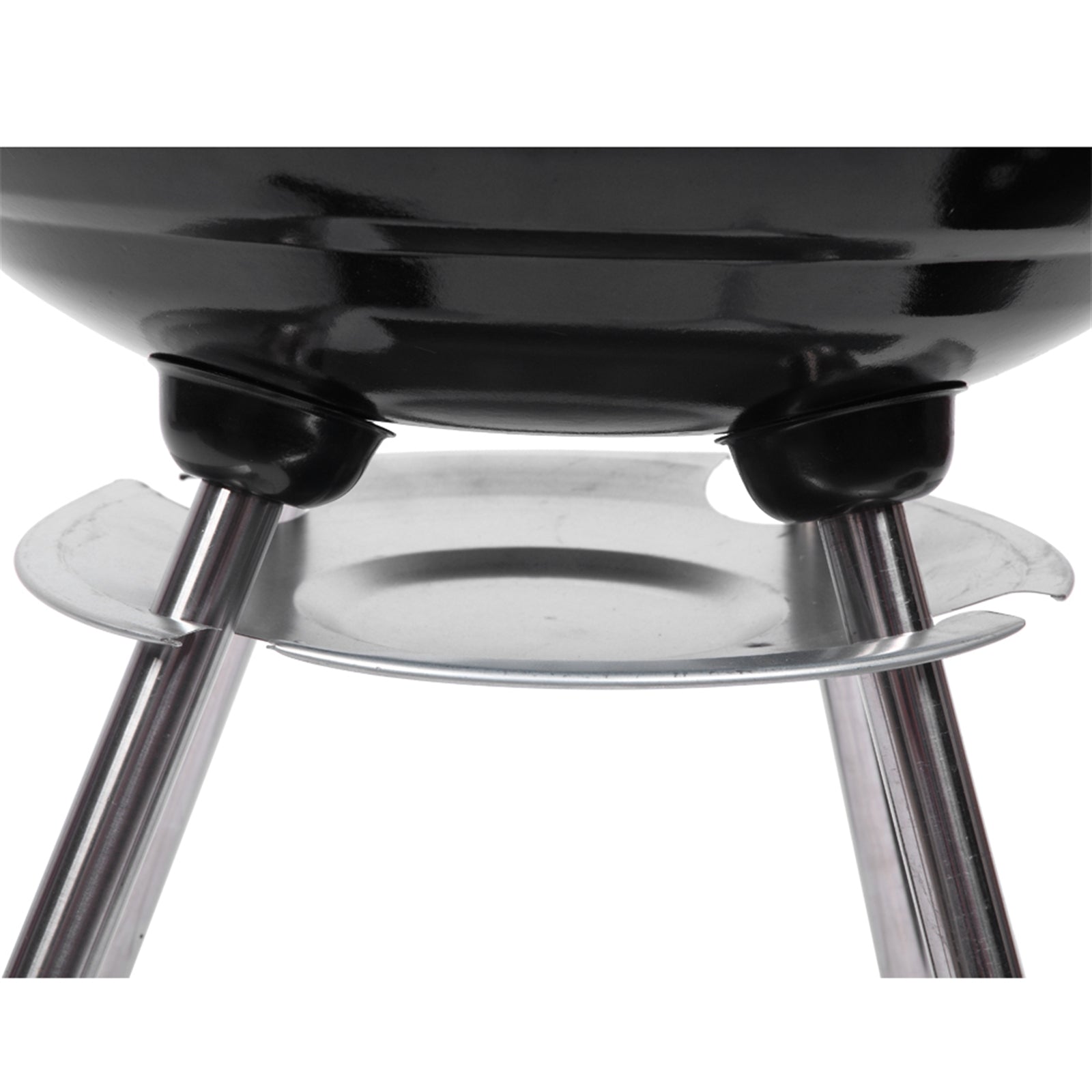 HAOYYE 18-Inch Portable Charcoal Grill with Enamel-Coated Lid and Bowl, BBQ Kettle Grill with Ash Catcher and Air Vents, Outdoor Patio Camping Stove with Wheels