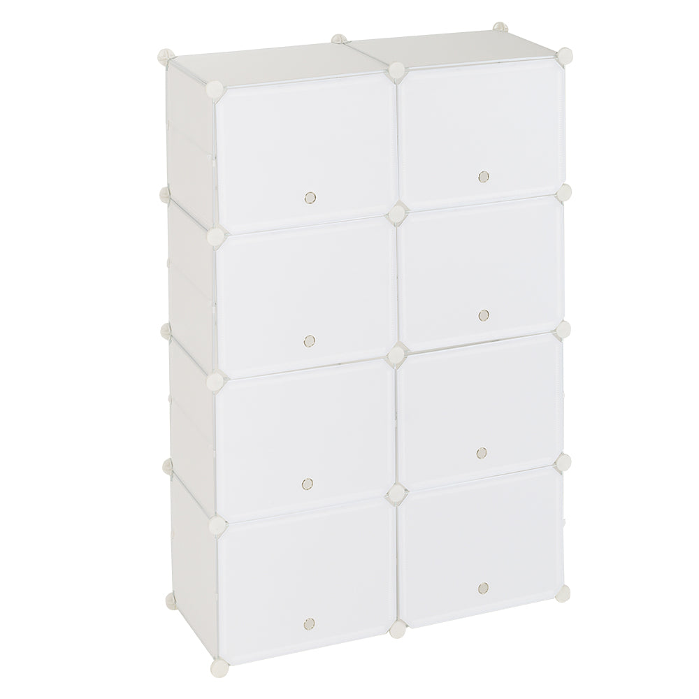HAOYYE 7-Tier Portable Shoe Rack With 14 Grids, White Durable Tower Shelf Storage Cabinet Stand, Expandable And Sturdy Design, Multifunctional Modern Home Organizer For Heels, Boots, And Slippers, Stylish And Space-Saving Shoe Storage Solution