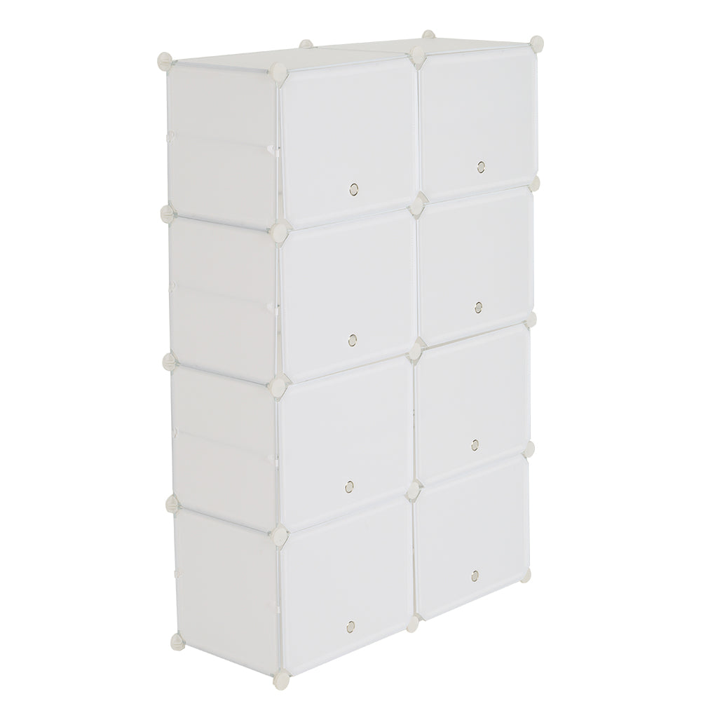 HAOYYE 7-Tier Portable Shoe Rack With 14 Grids, White Durable Tower Shelf Storage Cabinet Stand, Expandable And Sturdy Design, Multifunctional Modern Home Organizer For Heels, Boots, And Slippers, Stylish And Space-Saving Shoe Storage Solution