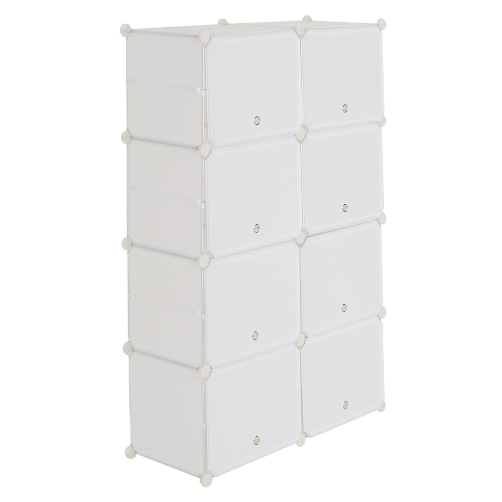 HAOYYE 7-Tier Portable Shoe Rack With 14 Grids, White Durable Tower Shelf Storage Cabinet Stand, Expandable And Sturdy Design, Multifunctional Modern Home Organizer For Heels, Boots, And Slippers, Stylish And Space-Saving Shoe Storage Solution