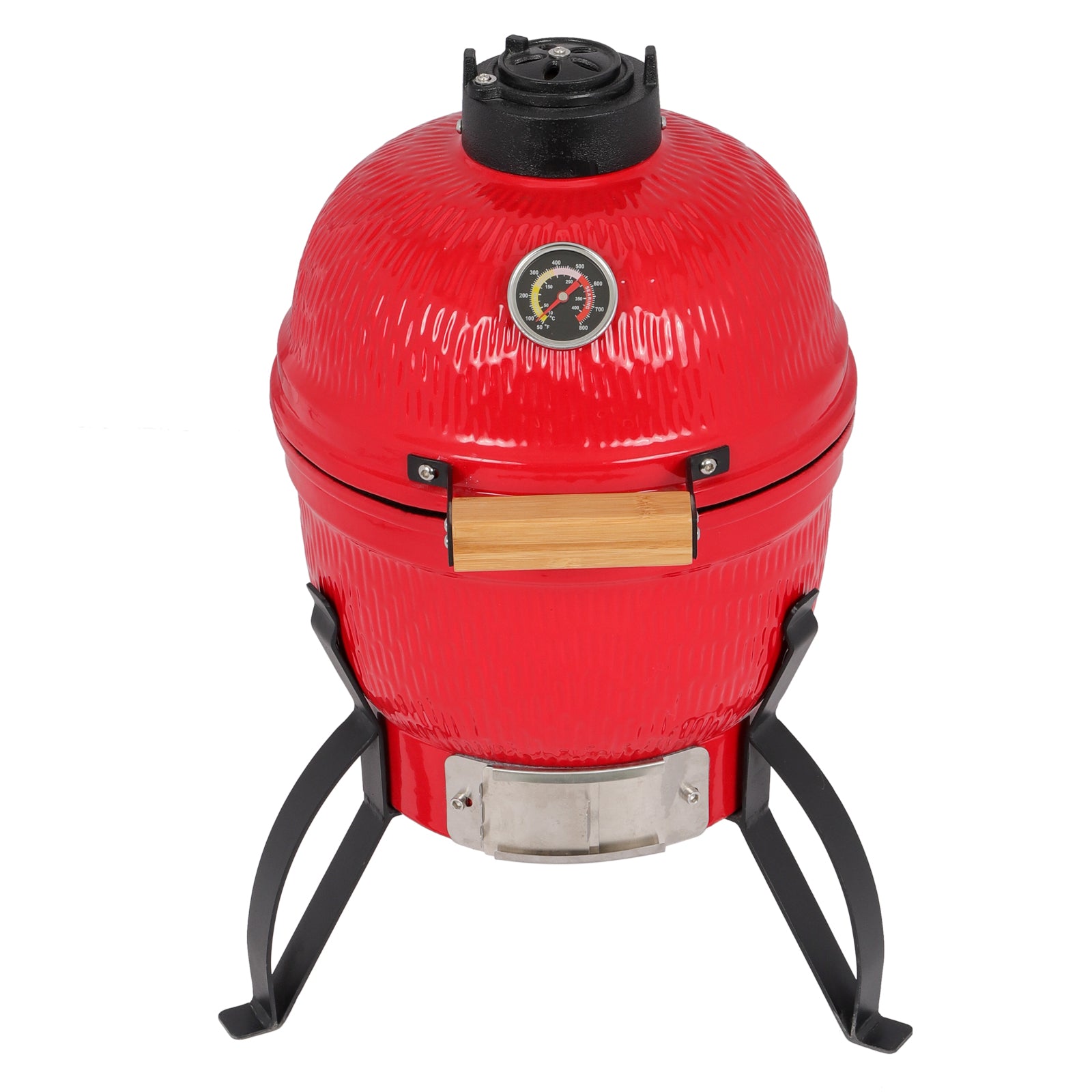 HAOYYE 13 Inch Round Ceramic Charcoal Grill Kamado Style Portable BBQ Smoker with Lid and Vents Outdoor Tabletop Barbecue Grill for Patio Backyard Camping Tailgating Cooking Orange