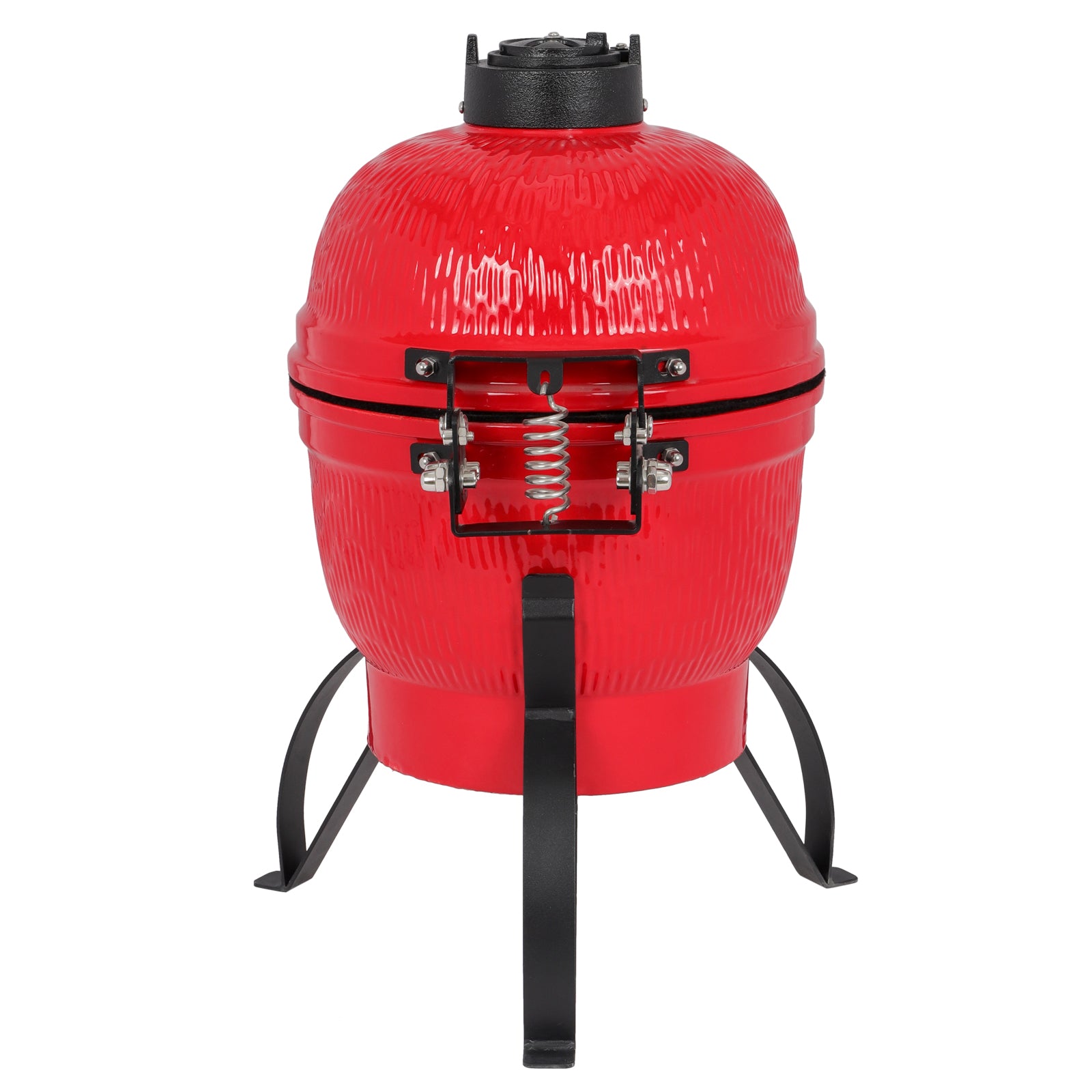 HAOYYE 13 Inch Round Ceramic Charcoal Grill Kamado Style Portable BBQ Smoker with Lid and Vents Outdoor Tabletop Barbecue Grill for Patio Backyard Camping Tailgating Cooking Orange
