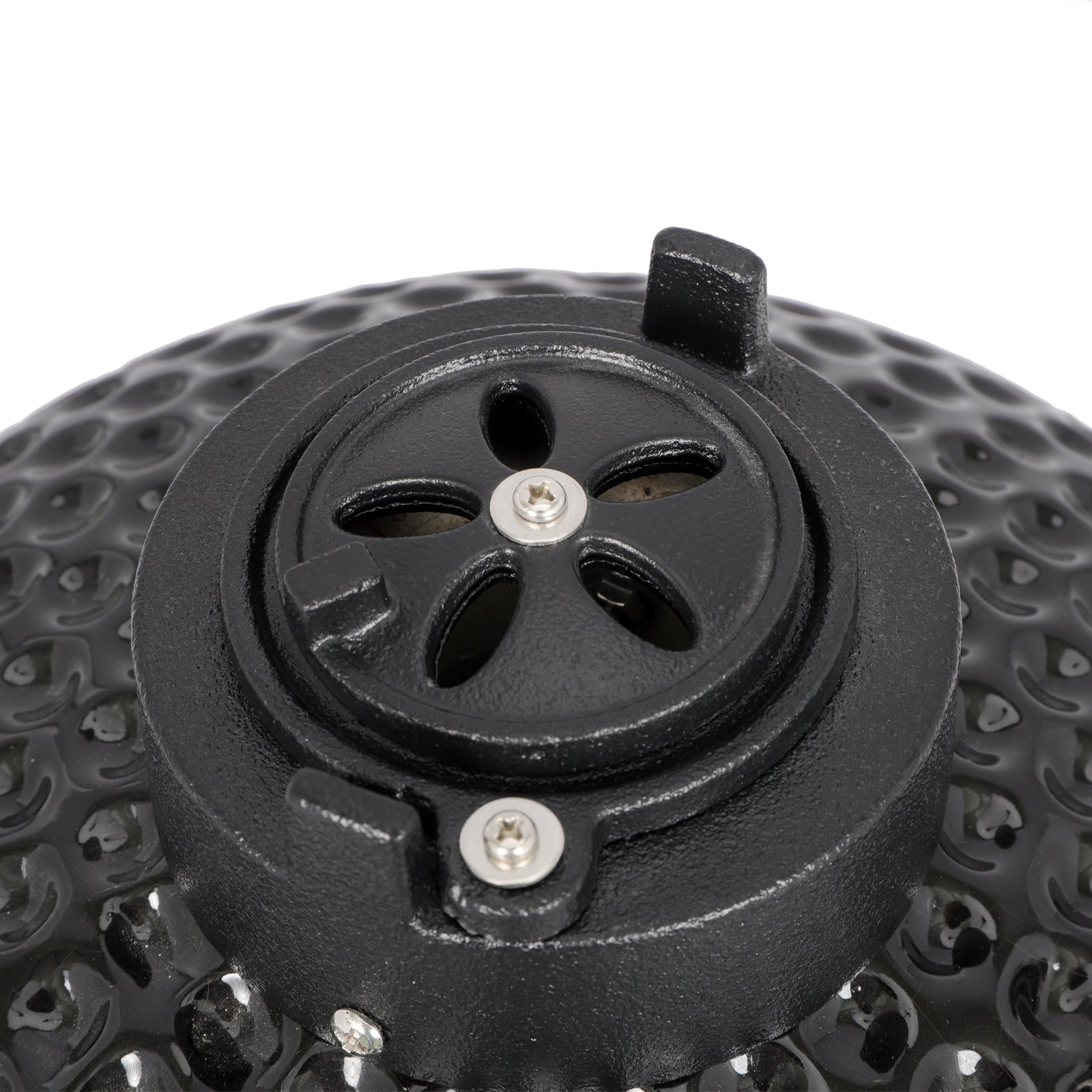 HAOYYE 13-Inch Round Ceramic Charcoal Grill Black, Durable Outdoor BBQ Cooker with Adjustable Vents, Heat-Resistant Design for Perfect Smoking and Grilling Experience