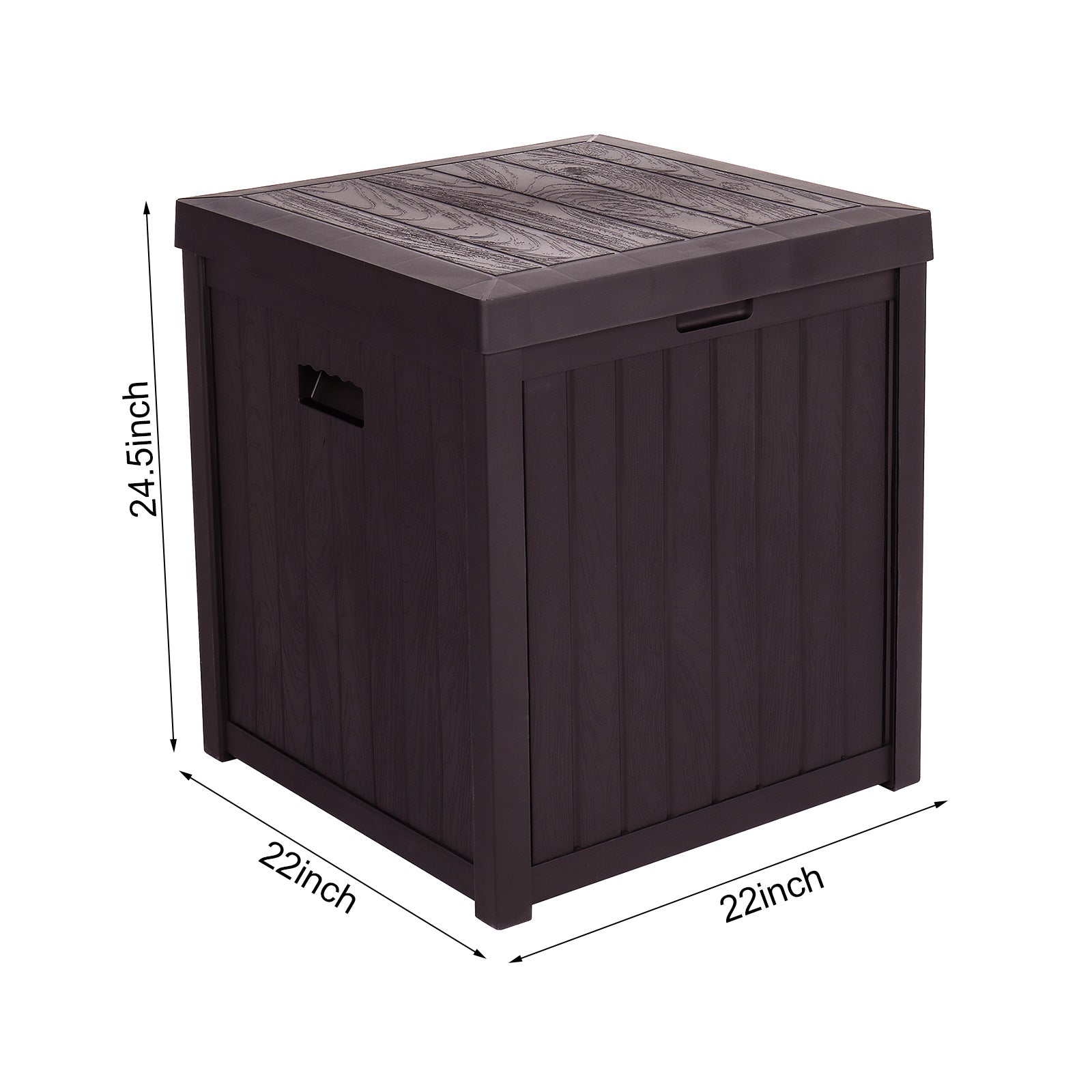 HAOYYE Outdoor Garden Storage Deck Box with Waterproof Plastic Construction, Large 51-Gallon Capacity Chest for Tools Cushions Toys and Patio Essentials, Durable Weather Resistant Storage Container with Seating Function