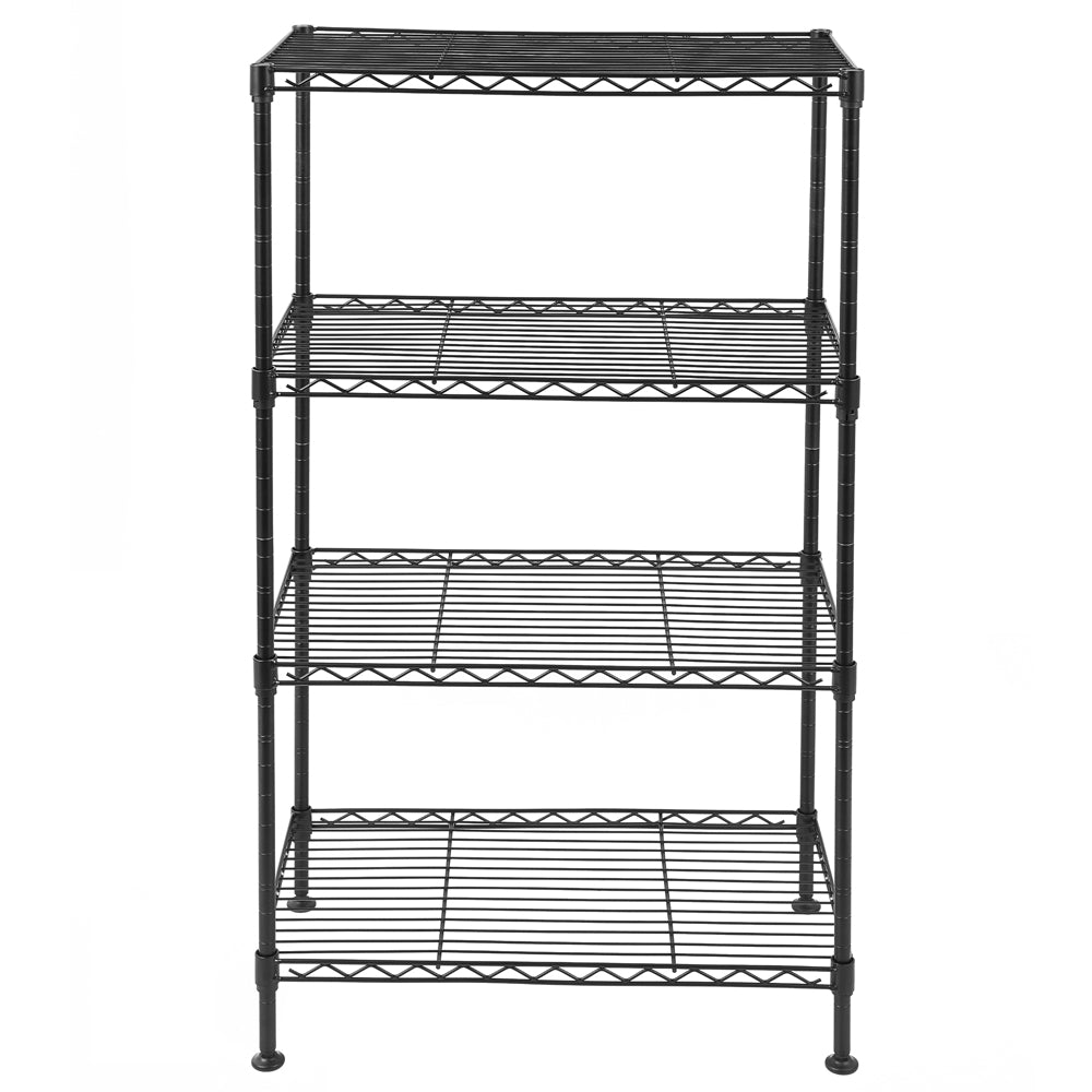 HAOYYE 4-Tier Industrial Welded Wire Shelving, Soft Cozy Warm Flannel Fleece Home Decor, Luxury Comfortable Unique Design, Premium Quality Decorative Storage Rack for Living Room, Office, Kitchen, or Bedroom, Sturdy and Functional Storage Solution