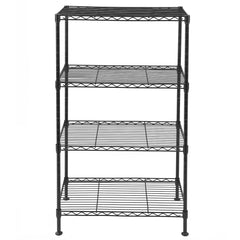 HAOYYE 4-Tier Industrial Welded Wire Shelving, Soft Cozy Warm Flannel Fleece Home Decor, Luxury Comfortable Unique Design, Premium Quality Decorative Storage Rack for Living Room, Office, Kitchen, or Bedroom, Sturdy and Functional Storage Solution