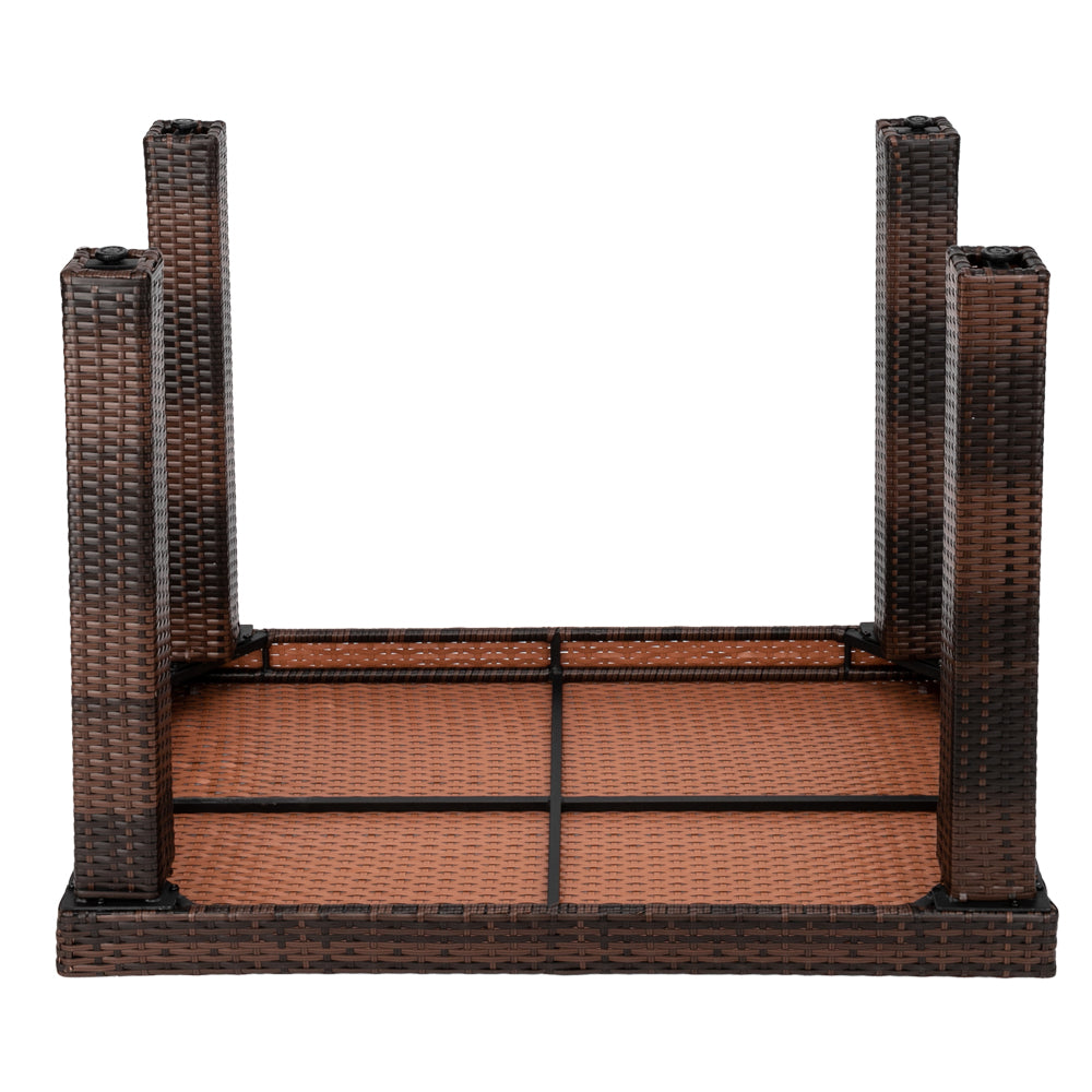 HAOYYE Bar Table Brown Gradient Stylish Modern Design Durable Sturdy Construction Perfect for Home Bar Kitchen Dining Room Indoor and Outdoor Use Elegant Brown Finish Ideal for Entertaining and Everyday Use