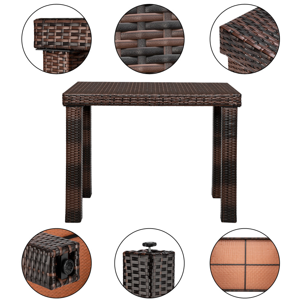 HAOYYE Bar Table Brown Gradient Stylish Modern Design Durable Sturdy Construction Perfect for Home Bar Kitchen Dining Room Indoor and Outdoor Use Elegant Brown Finish Ideal for Entertaining and Everyday Use