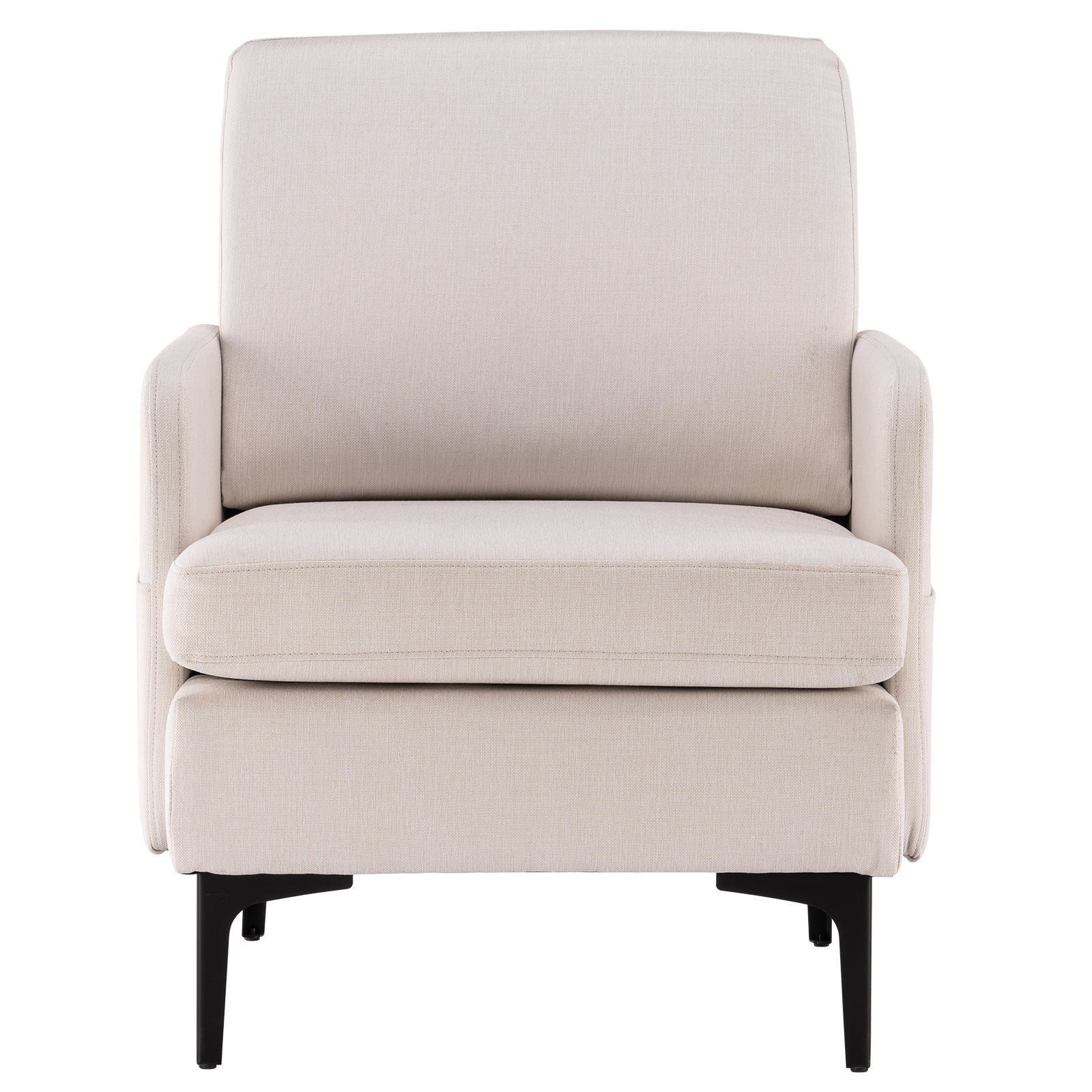 HAOYYE Lounge Chair, Comfy Single Sofa Accent Chair for Bedroom Living Room Guestroom, Beige soft cozy warm flannel fleece home decor luxury comfortable unique design premium quality decorative