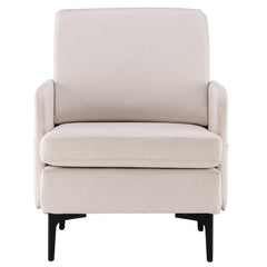 HAOYYE Lounge Chair, Comfy Single Sofa Accent Chair for Bedroom Living Room Guestroom, Beige soft cozy warm flannel fleece home decor luxury comfortable unique design premium quality decorative