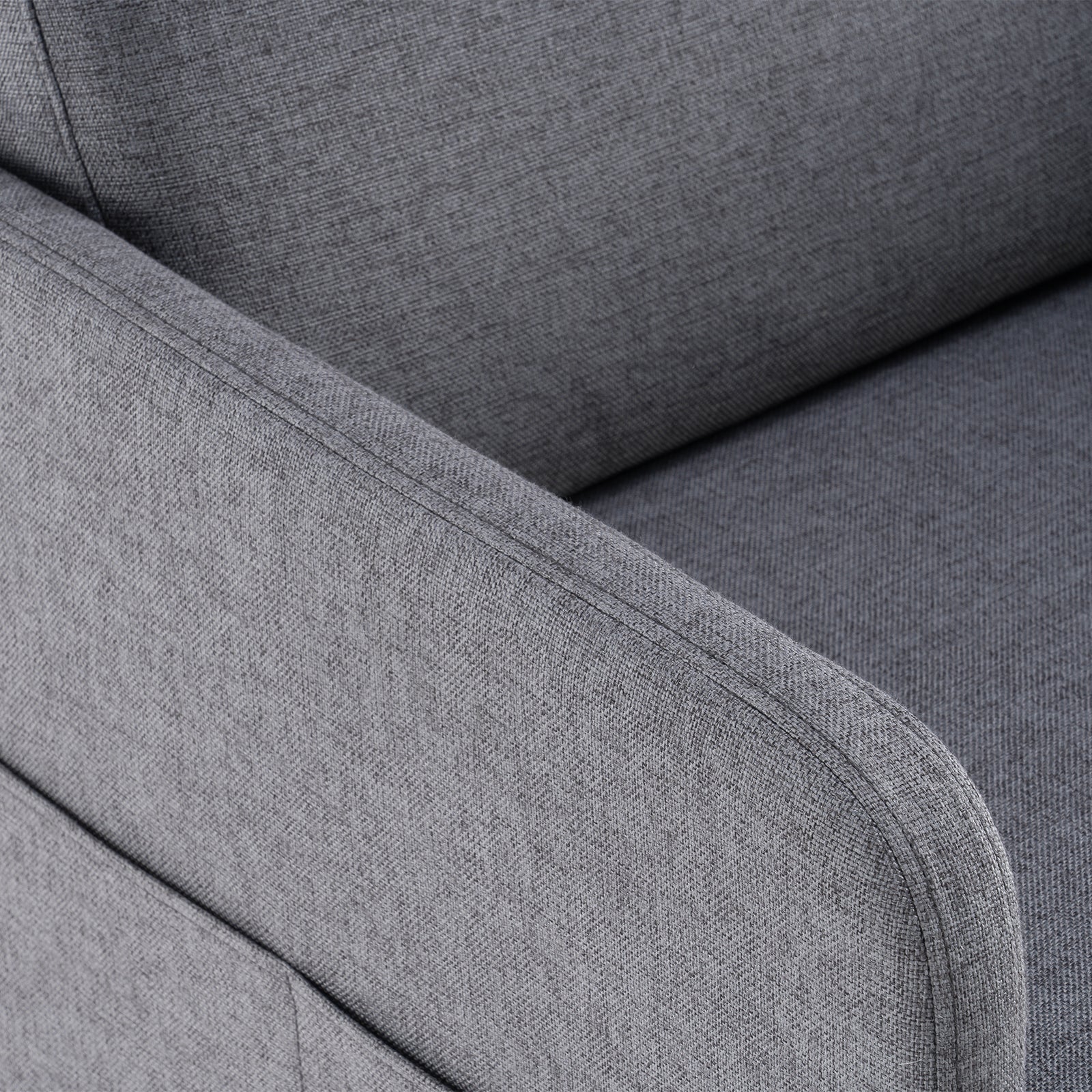 HAOYYE Lounge Chair, Comfy Single Sofa for Bedroom, Living Room, Guestroom – Modern Accent Chair with Soft Cozy Dark Grey Flannel Upholstery, Relaxing and Stylish Home Decor, Space-Saving Luxury Design, Durable High-Quality Construction, Easy to Assemble