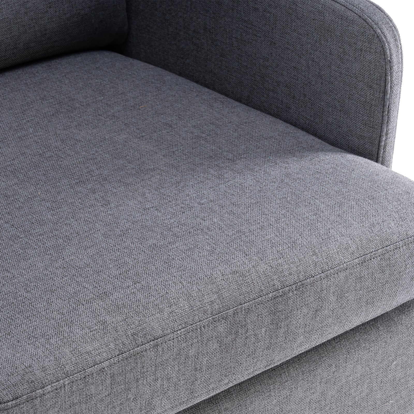 HAOYYE Lounge Chair, Comfy Single Sofa for Bedroom, Living Room, Guestroom – Modern Accent Chair with Soft Cozy Dark Grey Flannel Upholstery, Relaxing and Stylish Home Decor, Space-Saving Luxury Design, Durable High-Quality Construction, Easy to Assemble
