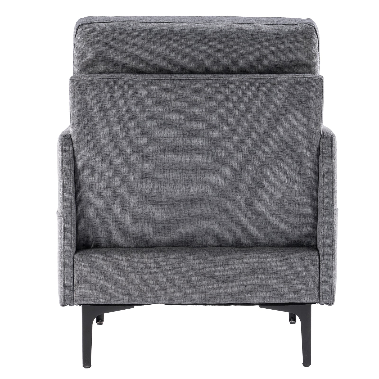 HAOYYE Lounge Chair, Comfy Single Sofa for Bedroom, Living Room, Guestroom – Modern Accent Chair with Soft Cozy Dark Grey Flannel Upholstery, Relaxing and Stylish Home Decor, Space-Saving Luxury Design, Durable High-Quality Construction, Easy to Assemble