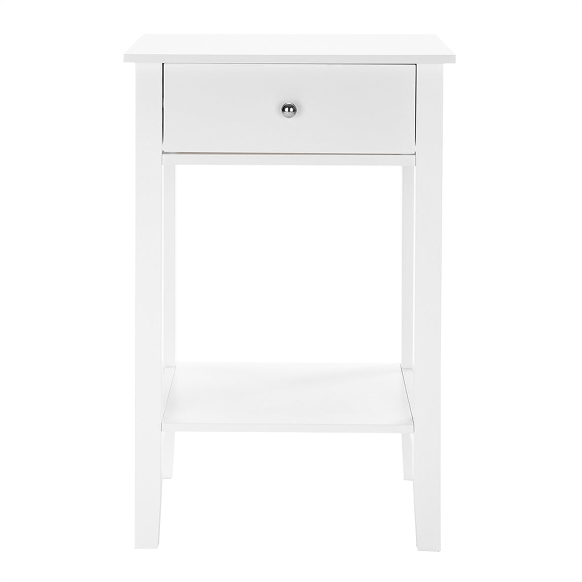 HAOYYE Two-Layer Bedside Cabinet with Drawer White Sturdy Design Durable Multifunctional Modern Home Organizer Storage Solution Practical Stylish Space-Saving Organizer for Bedroom and Living Room