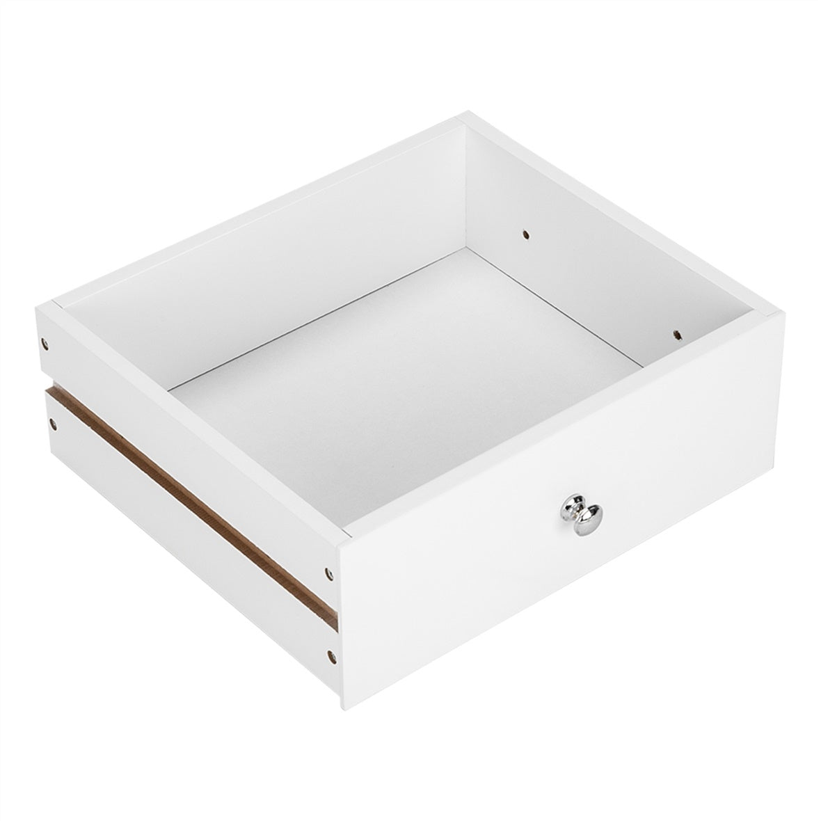 HAOYYE Two-Layer Bedside Cabinet with Drawer White Sturdy Design Durable Multifunctional Modern Home Organizer Storage Solution Practical Stylish Space-Saving Organizer for Bedroom and Living Room