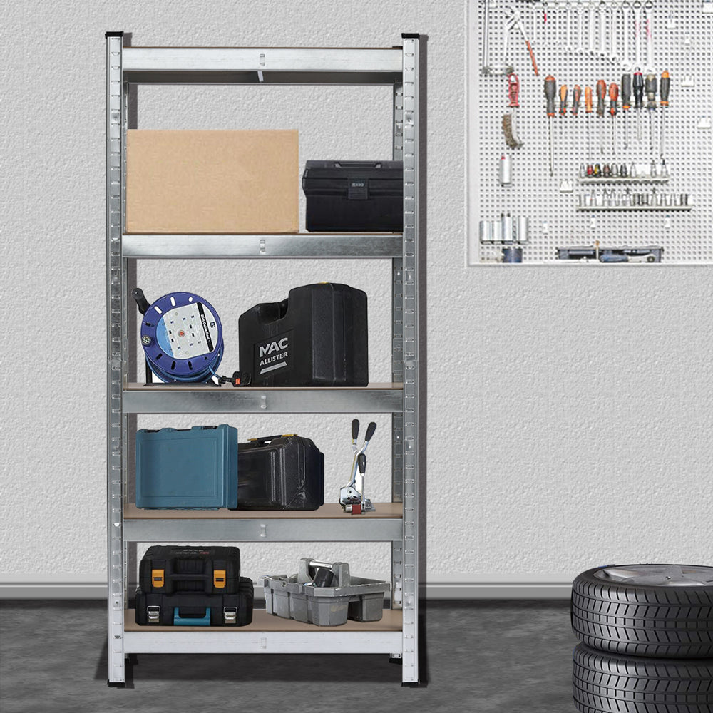 HAOYYE 5-Tier Galvanizing Storage Rack, Gray, Soft Cozy Warm Flannel Fleece Home Decor, Luxury Comfortable Unique Design, Premium Quality Decorative Storage Organizer for Home Office Garage or Warehouse, Durable and Spacious Shelving Unit.