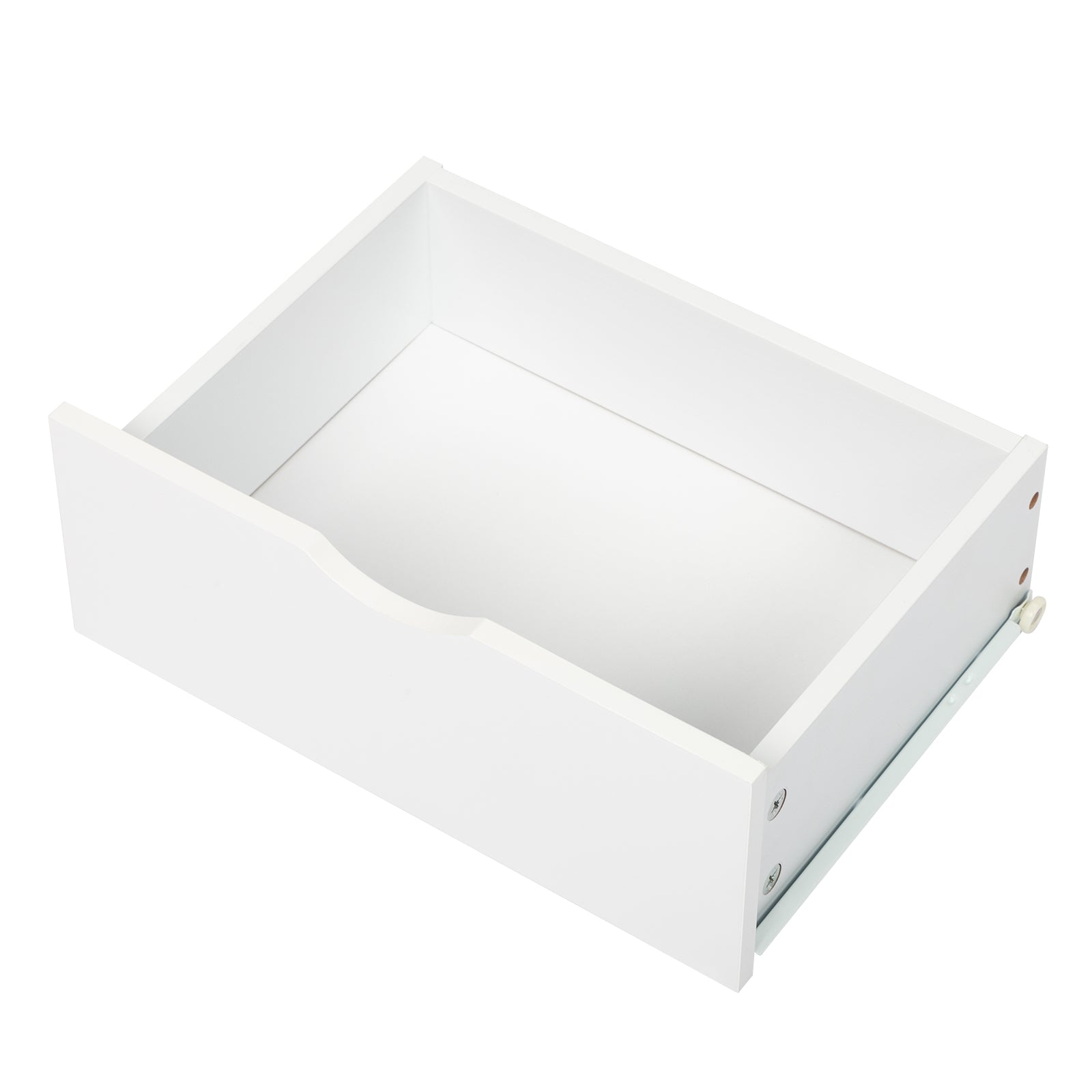 HAOYYE Modern White Bedside Table with Two Drawers and Wood Color High Legs Simple MDF Nightstand with Painted Finish Minimalist Bedroom Storage Cabinet End Table for Living Room Bedroom or Apartment Stylish and Space-Saving Furniture