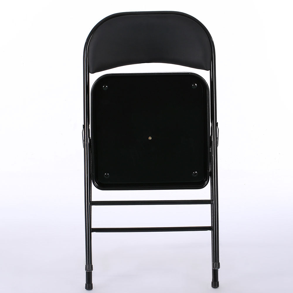 HAOYYE 6PCS Elegant Foldable Iron & PVC Chairs for Convention and Exhibition, Light Brown, Sturdy and Comfortable Chairs for Events, Meetings, Conferences, Easy to Store and Transport, Durable and Stylish Design