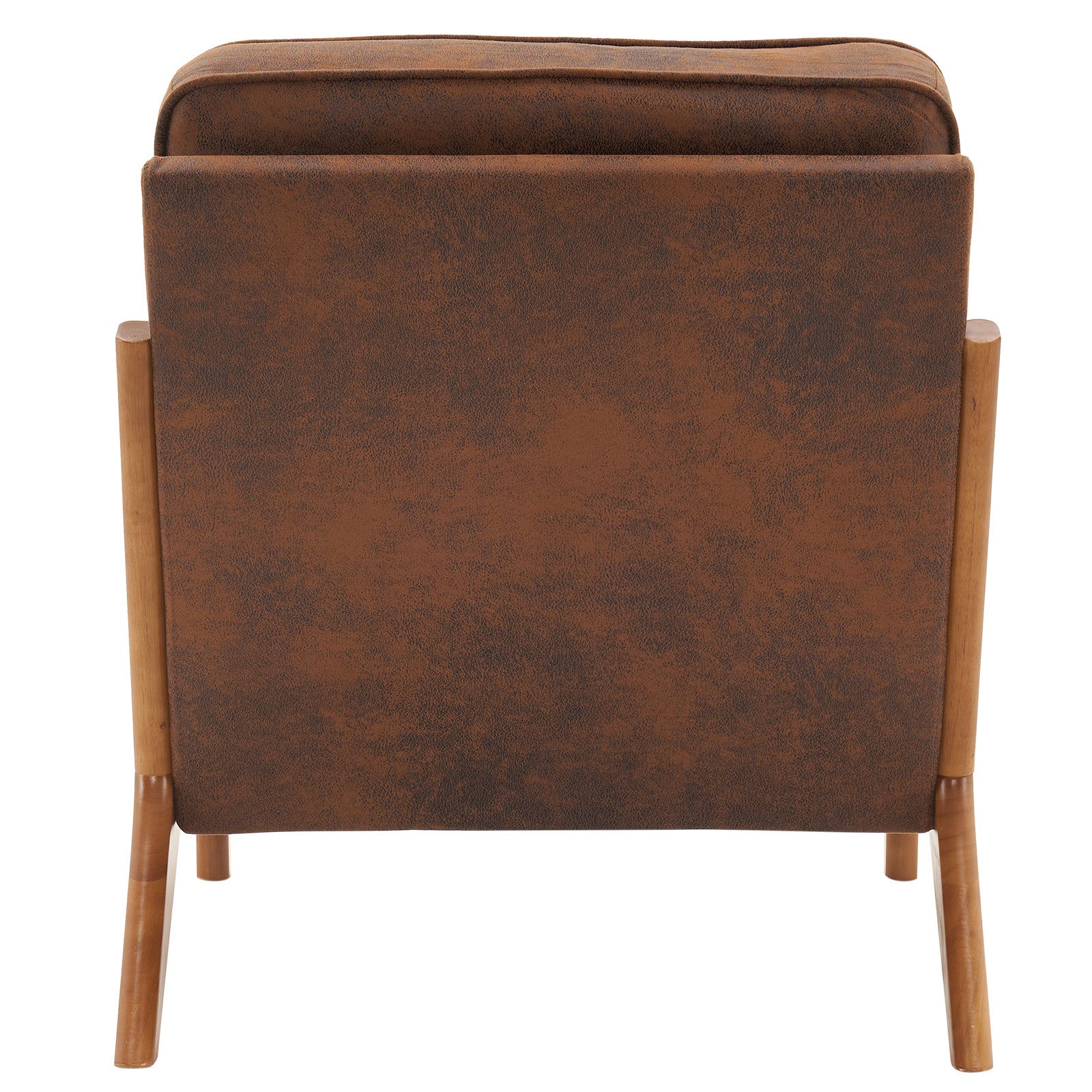 HAOYYE Oak Armrest Oak Upholstered Single Lounge Chair, Orange, Soft Cozy Warm Flannel Fleece Fabric, Premium Quality, Luxury Comfortable Design, Stylish Home Decor for Living Room, Bedroom, Office, Unique and Decorative