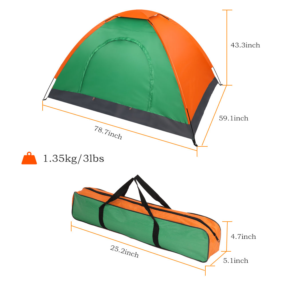 HAOYYE 2-Person Waterproof Camping Dome Tent for Outdoor Hiking Survival, Easy Setup and High Durability
