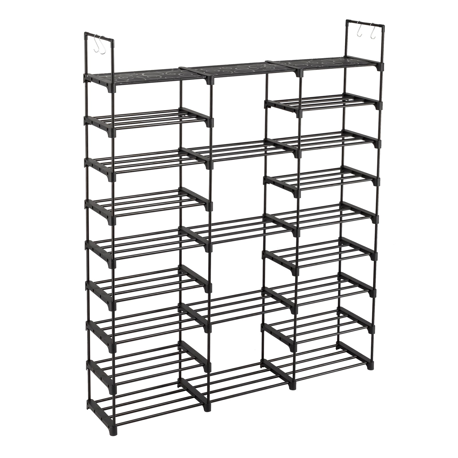 HAOYYE 9-Tier Shoe Rack Storage Organizer With Adjustable Height, Stackable Shoe Cabinet With Sturdy Design, Durable Multifunctional Shoe Shelf For Entryway, Modern Home Organizer For Boots, Heels, And Slippers, Space-Saving Storage Solution