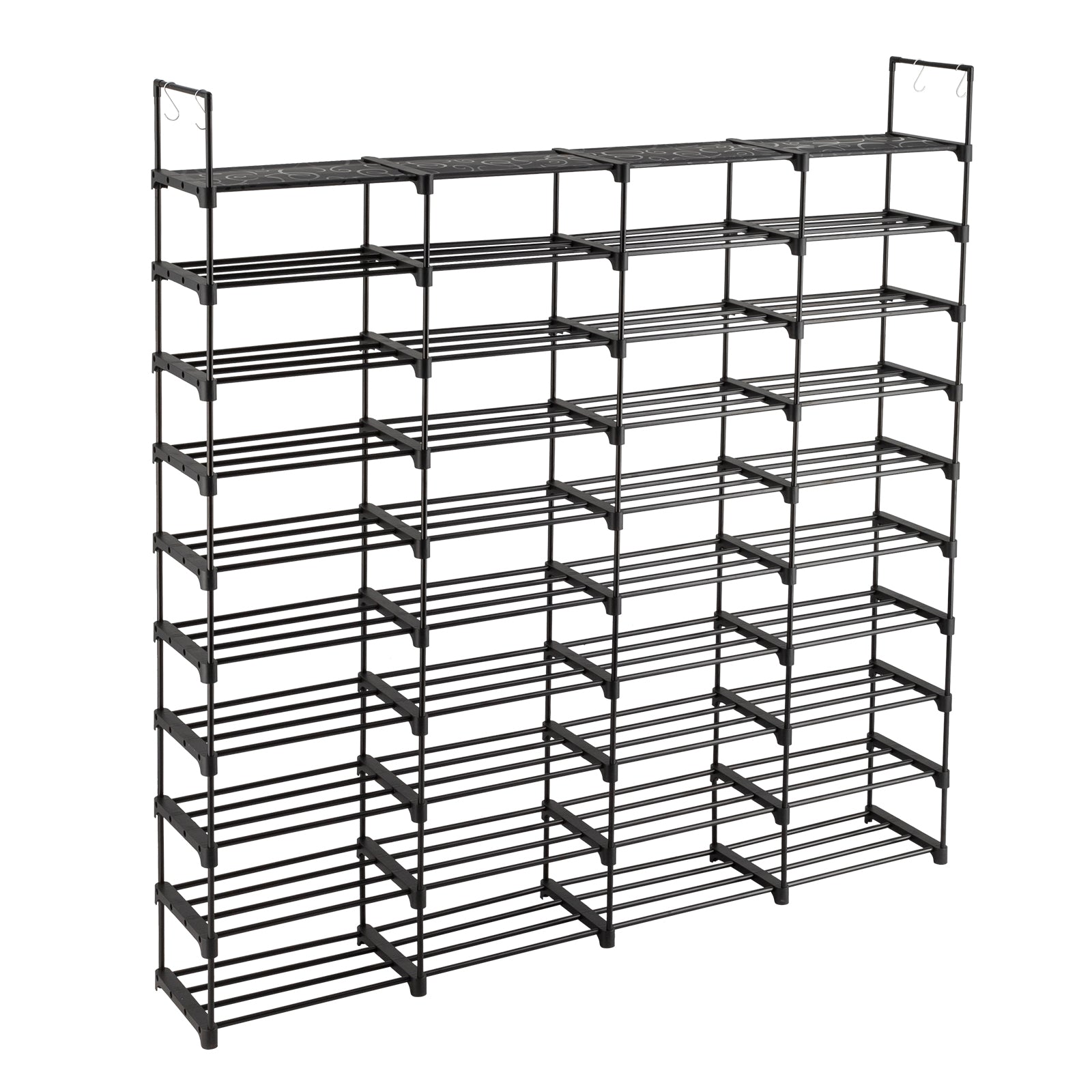 HAOYYE 10 Tiers Shoe Rack Storage Organizer Shoe Shelf Organizer for Entryway Holds 80 Pairs Shoe, Stackable Shoe Cabinet Shoe Rack Sturdy Design Durable Multifunctional Modern Home Organizer Storage