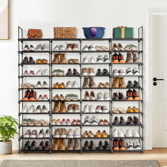 HAOYYE 10 Tiers Shoe Rack Storage Organizer Shoe Shelf Organizer for Entryway Holds 80 Pairs Shoe, Stackable Shoe Cabinet Shoe Rack Sturdy Design Durable Multifunctional Modern Home Organizer Storage