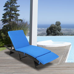 Haoyye Outdoor Woven Rattan Lounge Chair S Shape Recliner Bed with Iron Frame and Cushioned Seat Ergonomic Chaise Lounger for Patio Poolside Garden Deck Balcony Relaxing Furniture Easy Assembly and Durable Design