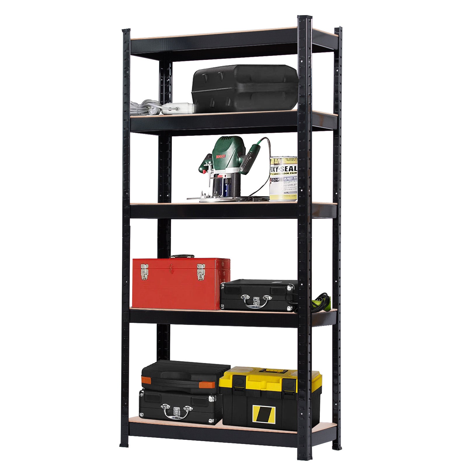 HAOYYE 5 Tier Heavy Duty Metal Shelving Rack Unit Garage Storage Shelf Black UK soft cozy warm flannel fleece home decor luxury comfortable unique design premium quality decorative
