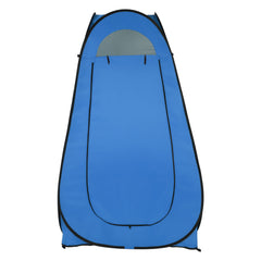 HAOYYE Blue Portable Pop Up Shower Tent Changing Room Privacy Shelter with Steel Wire Frame and Silver Coated Fabric for Camping Beach Hiking Outdoor Use 120x120x190cm