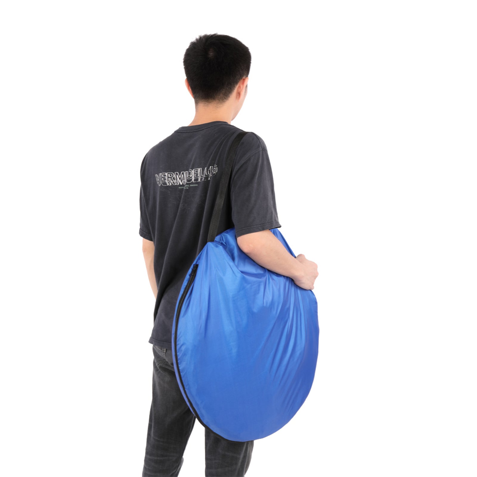 HAOYYE Blue Portable Pop Up Shower Tent Changing Room Privacy Shelter with Steel Wire Frame and Silver Coated Fabric for Camping Beach Hiking Outdoor Use 120x120x190cm