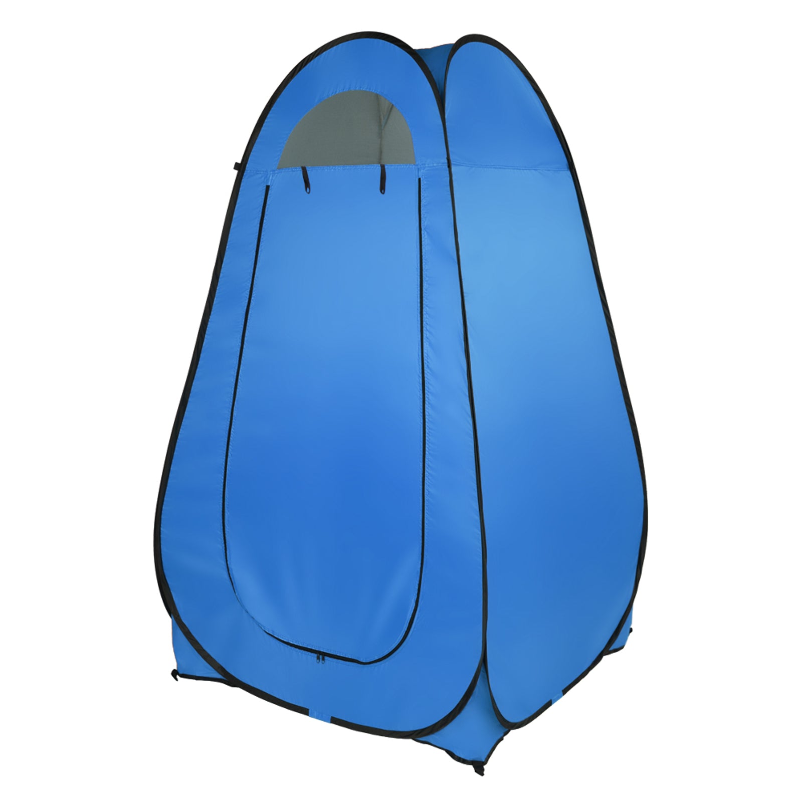 HAOYYE Blue Portable Pop Up Shower Tent Changing Room Privacy Shelter with Steel Wire Frame and Silver Coated Fabric for Camping Beach Hiking Outdoor Use 120x120x190cm
