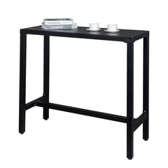 Haoyye Iron Patio Bar Table with Adjustment Knob in Black, Modern Outdoor Bistro Table for Balcony, Deck, Garden or Kitchen, Durable and Easy to Assemble, Smooth Surface for Home or Commercial Use