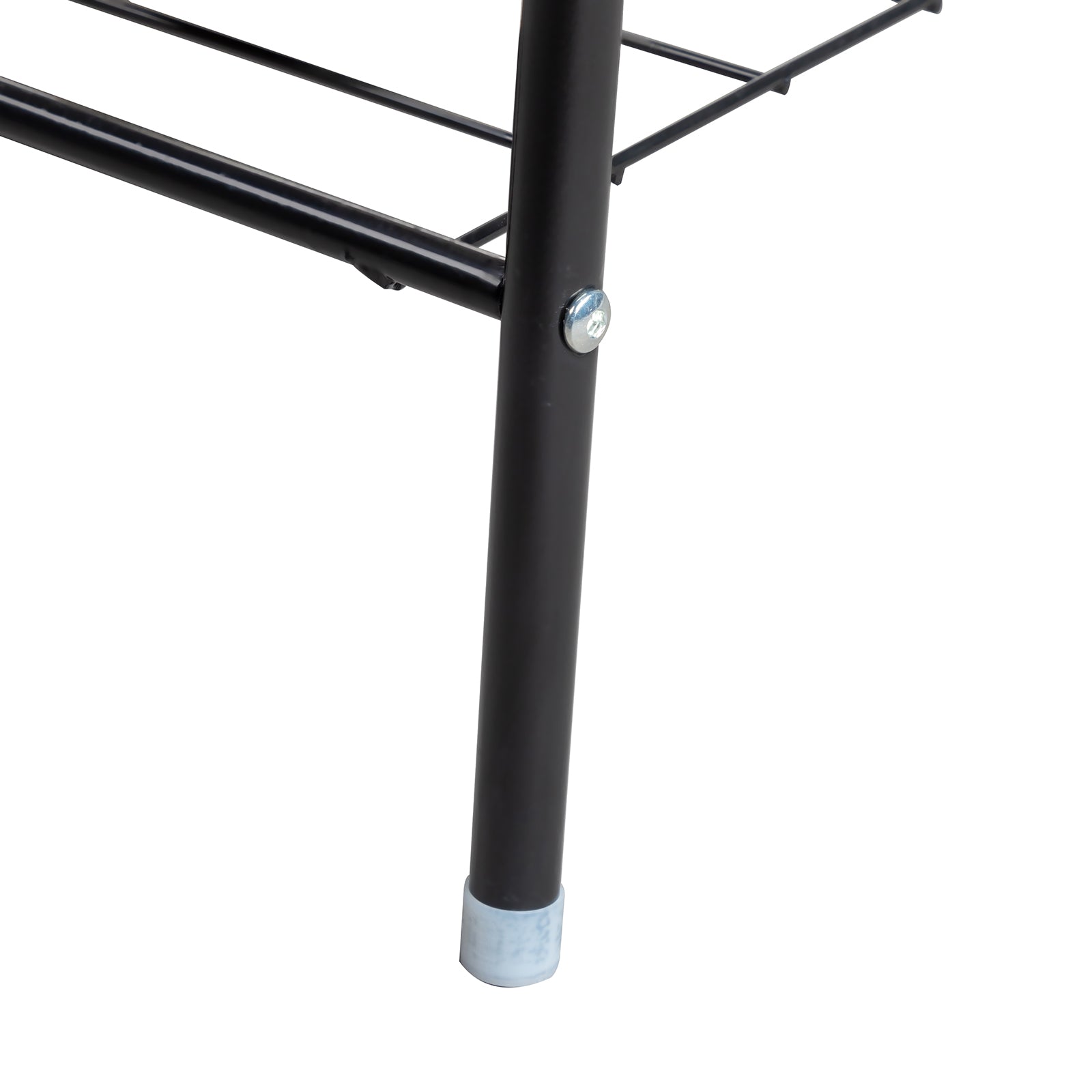 HAOYYE 2-Tier Black Metal Garment Rack with Hanging Rod and Lower Storage Shelf, Freestanding Clothes Organizer for Bedroom Entryway Laundry Room Space-Saving Design