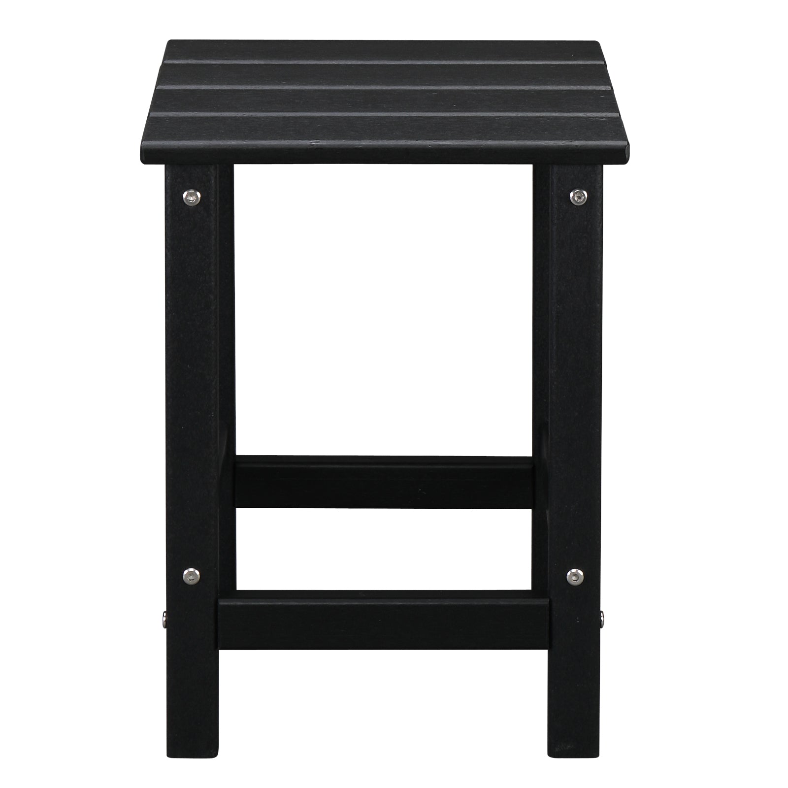 HAOYYE Single Layer Square HDPE Side Table, Durable and Lightweight, Perfect for Any Room or Outdoor Use