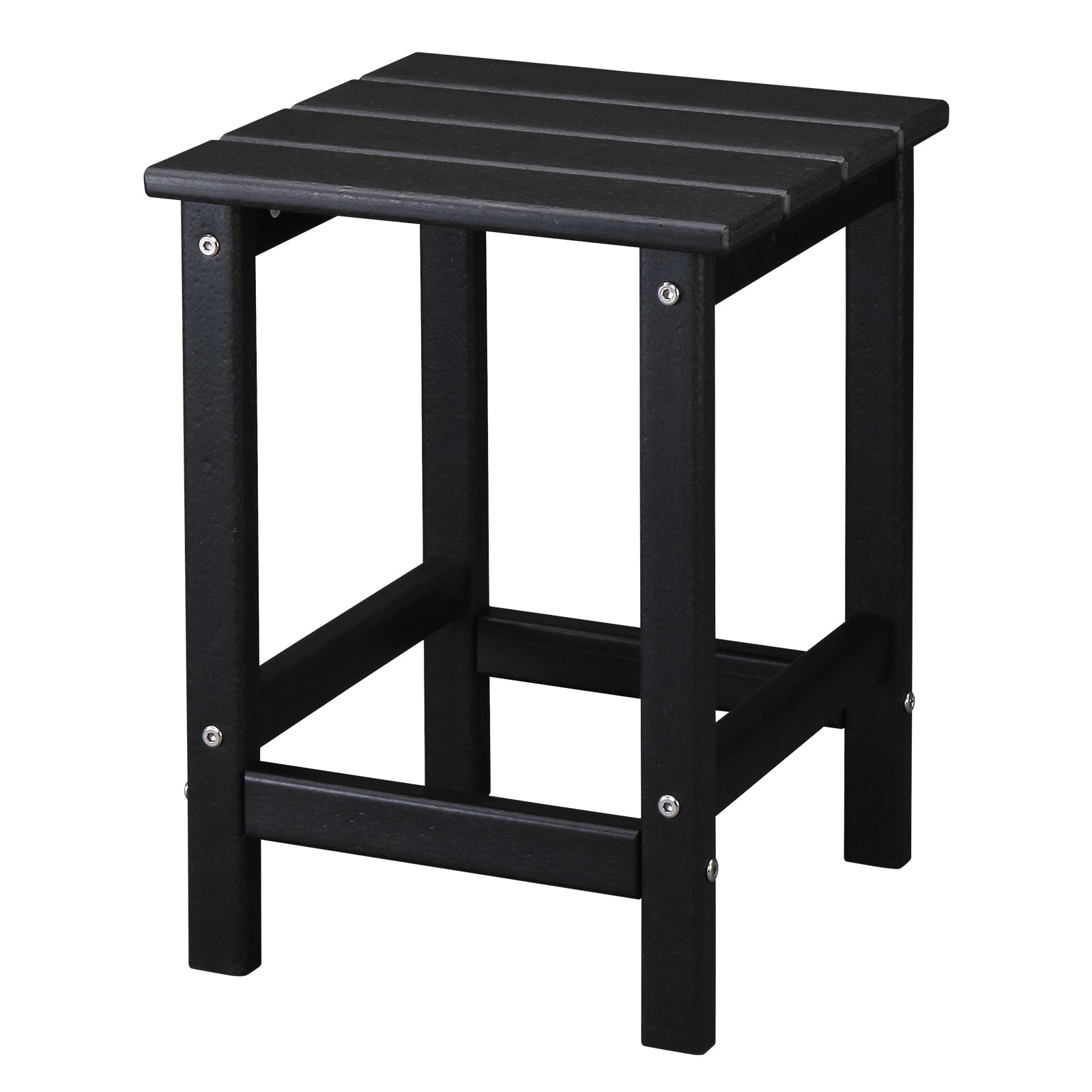 HAOYYE Single Layer Square HDPE Side Table, Durable and Lightweight, Perfect for Any Room or Outdoor Use