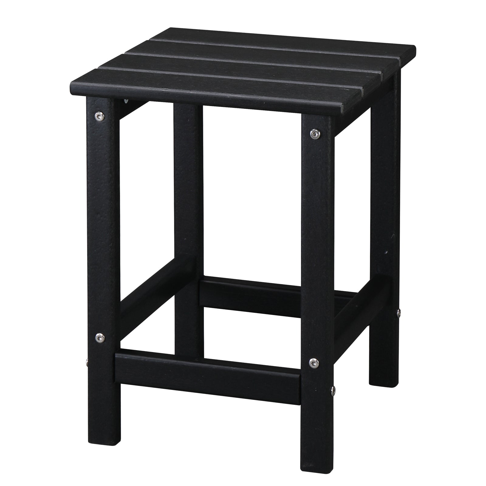 HAOYYE Single Layer Square HDPE Side Table, Durable and Lightweight, Perfect for Any Room or Outdoor Use