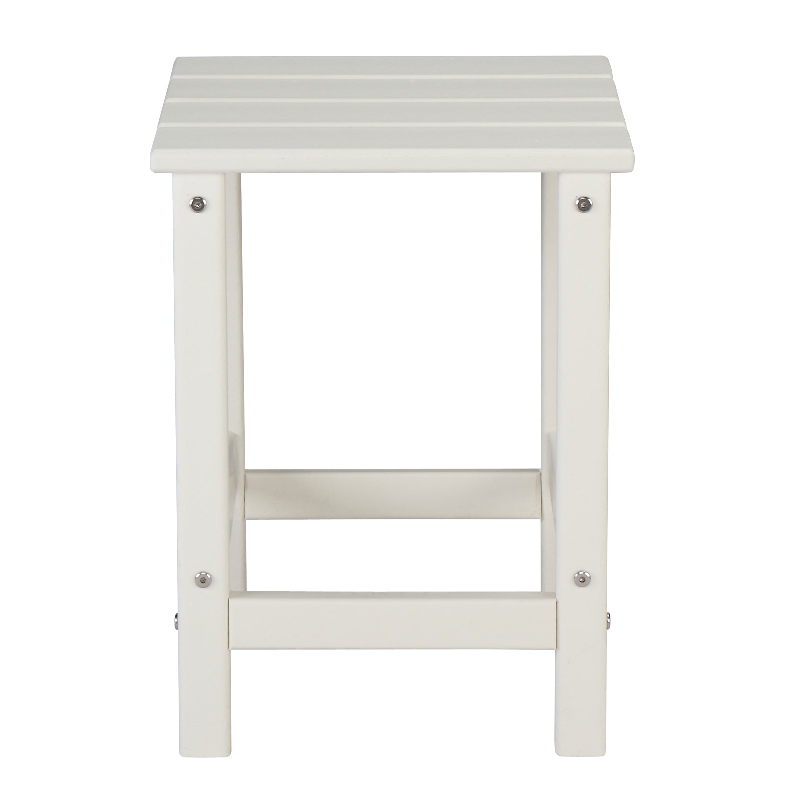 HAOYYE Single Layer Square HDPE Side Table, Durable and Lightweight, Perfect for Any Room or Outdoor Use