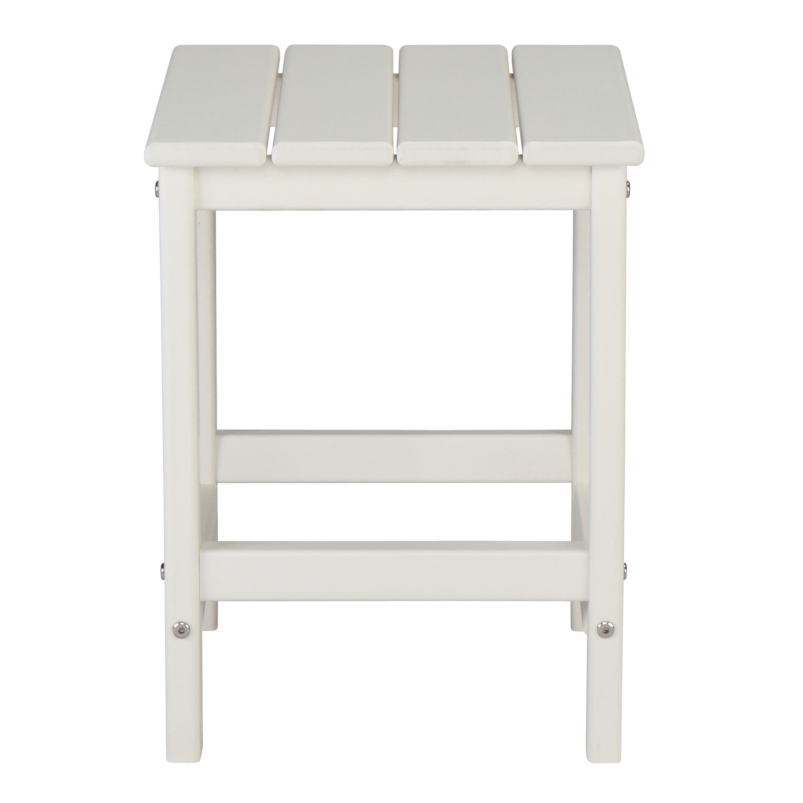 HAOYYE Single Layer Square HDPE Side Table, Durable and Lightweight, Perfect for Any Room or Outdoor Use
