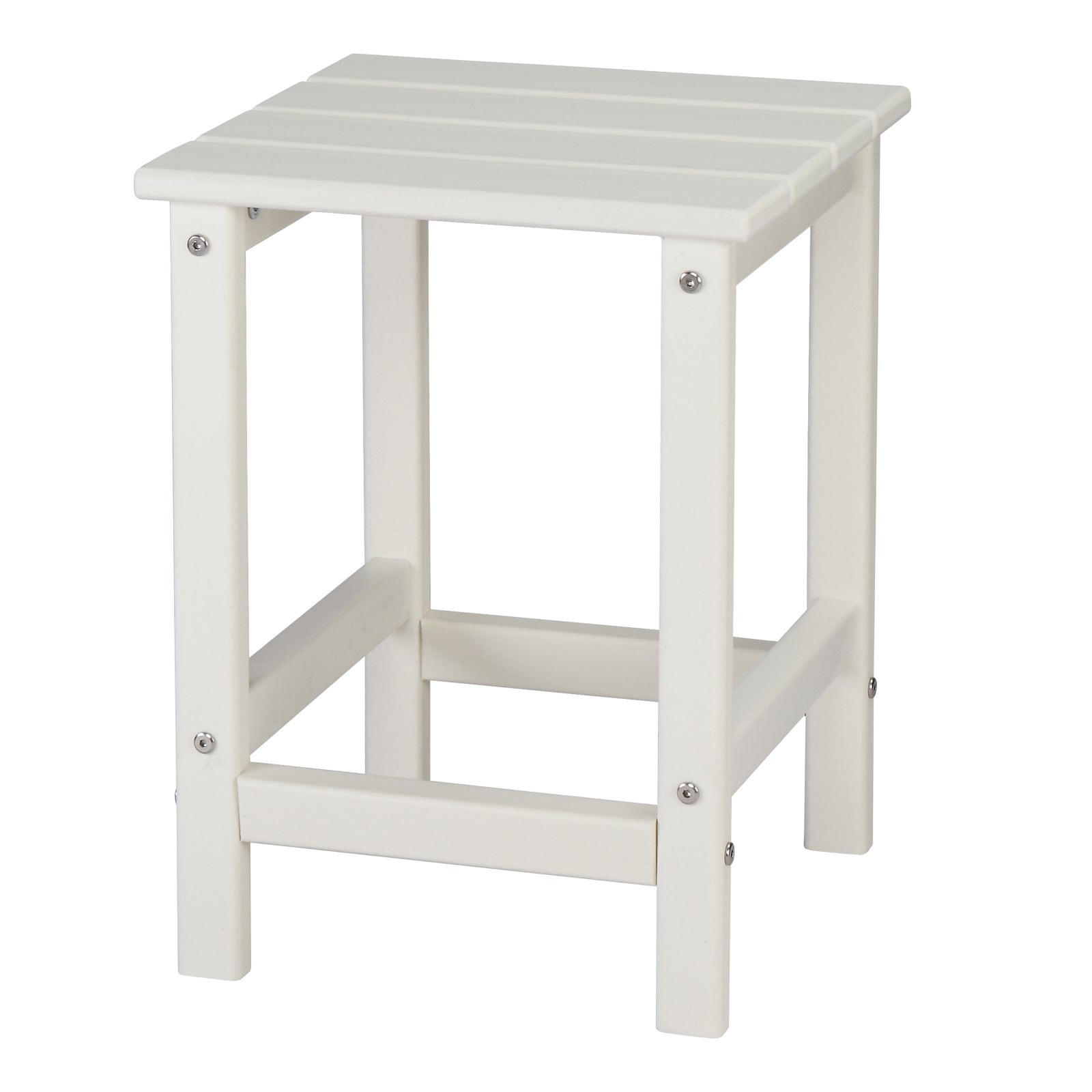 HAOYYE Single Layer Square HDPE Side Table, Durable and Lightweight, Perfect for Any Room or Outdoor Use