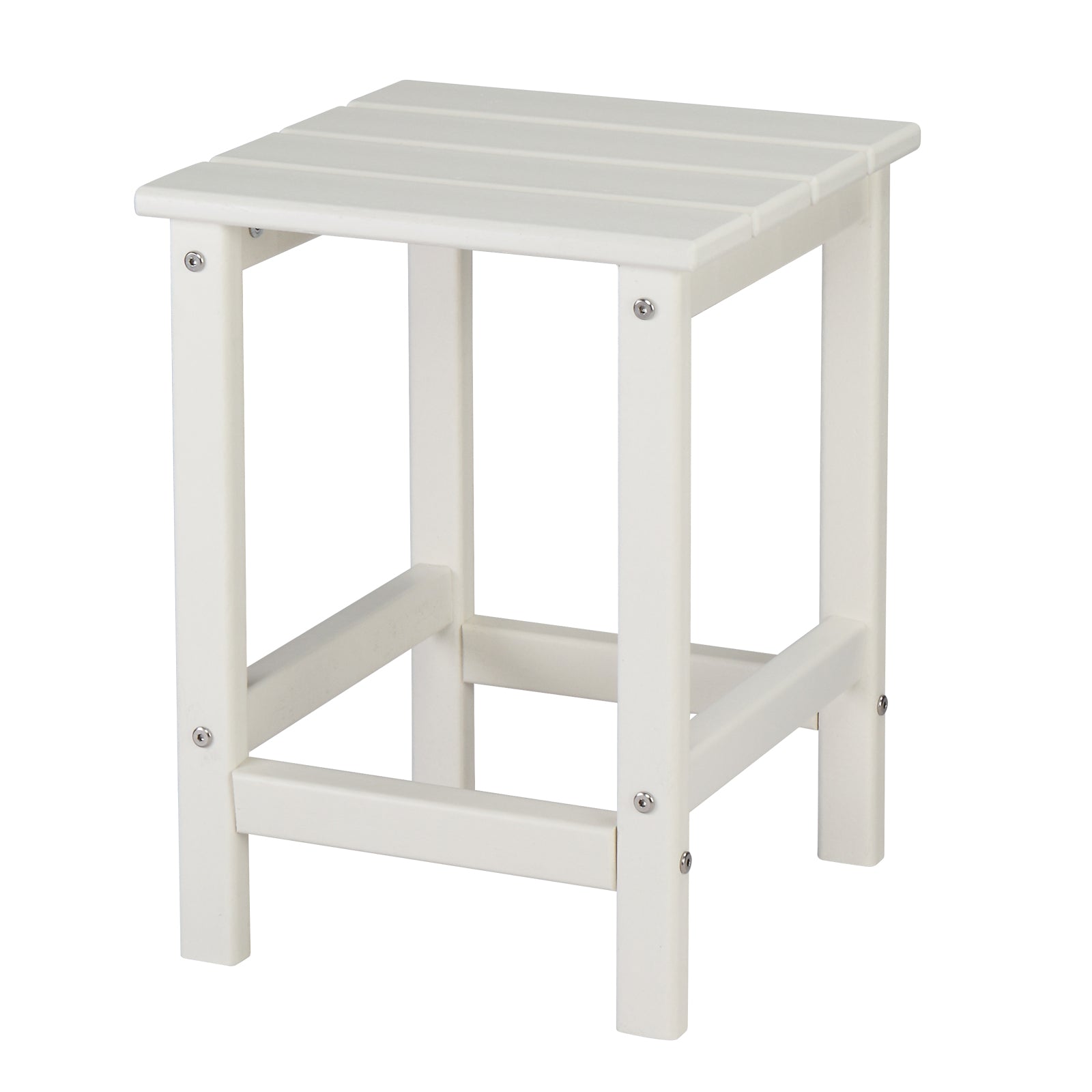 HAOYYE Single Layer Square HDPE Side Table, Durable and Lightweight, Perfect for Any Room or Outdoor Use