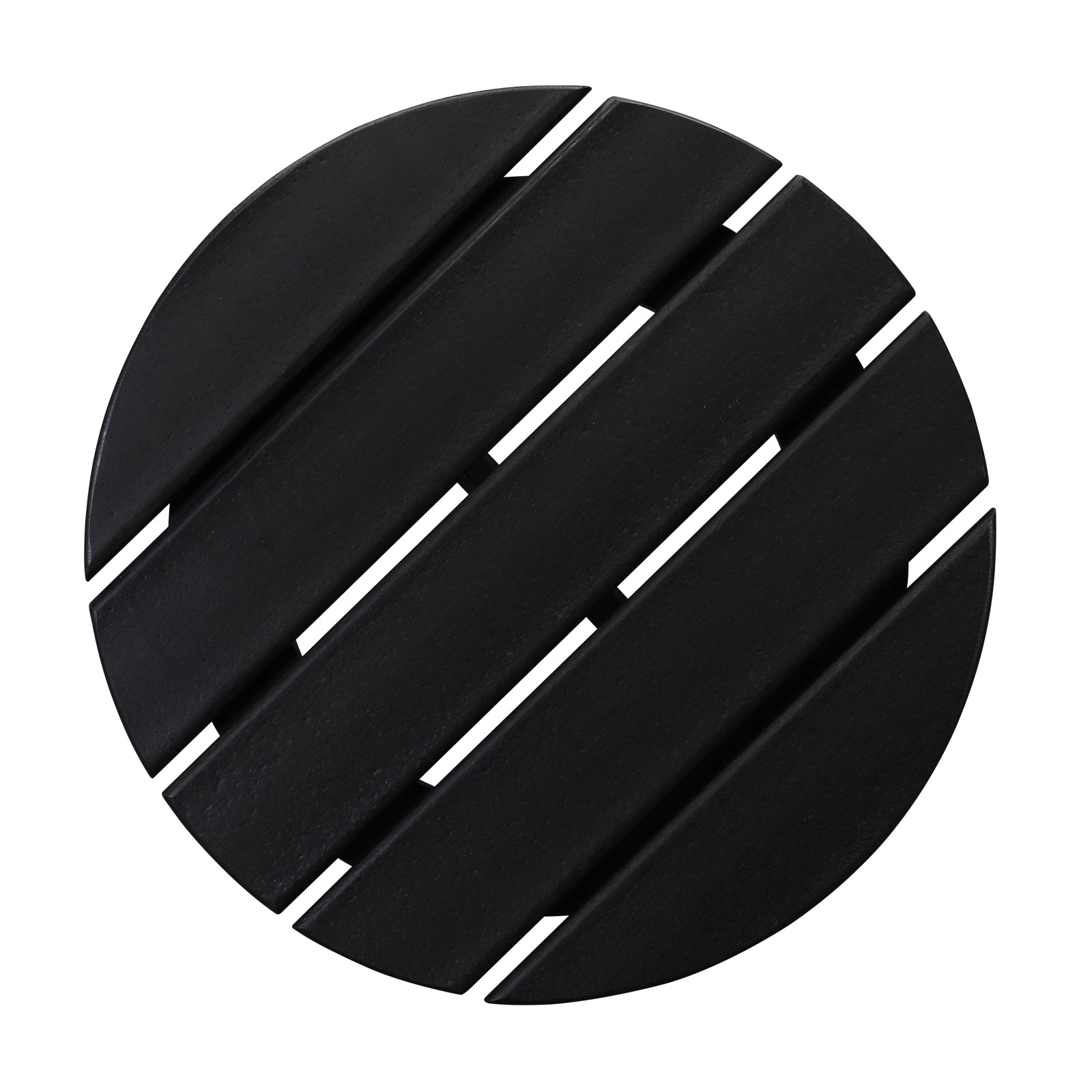 HAOYYE Single Layer Round HDPE Side Table, Durable and Lightweight Outdoor Table for Patios, Decks, and Gardens