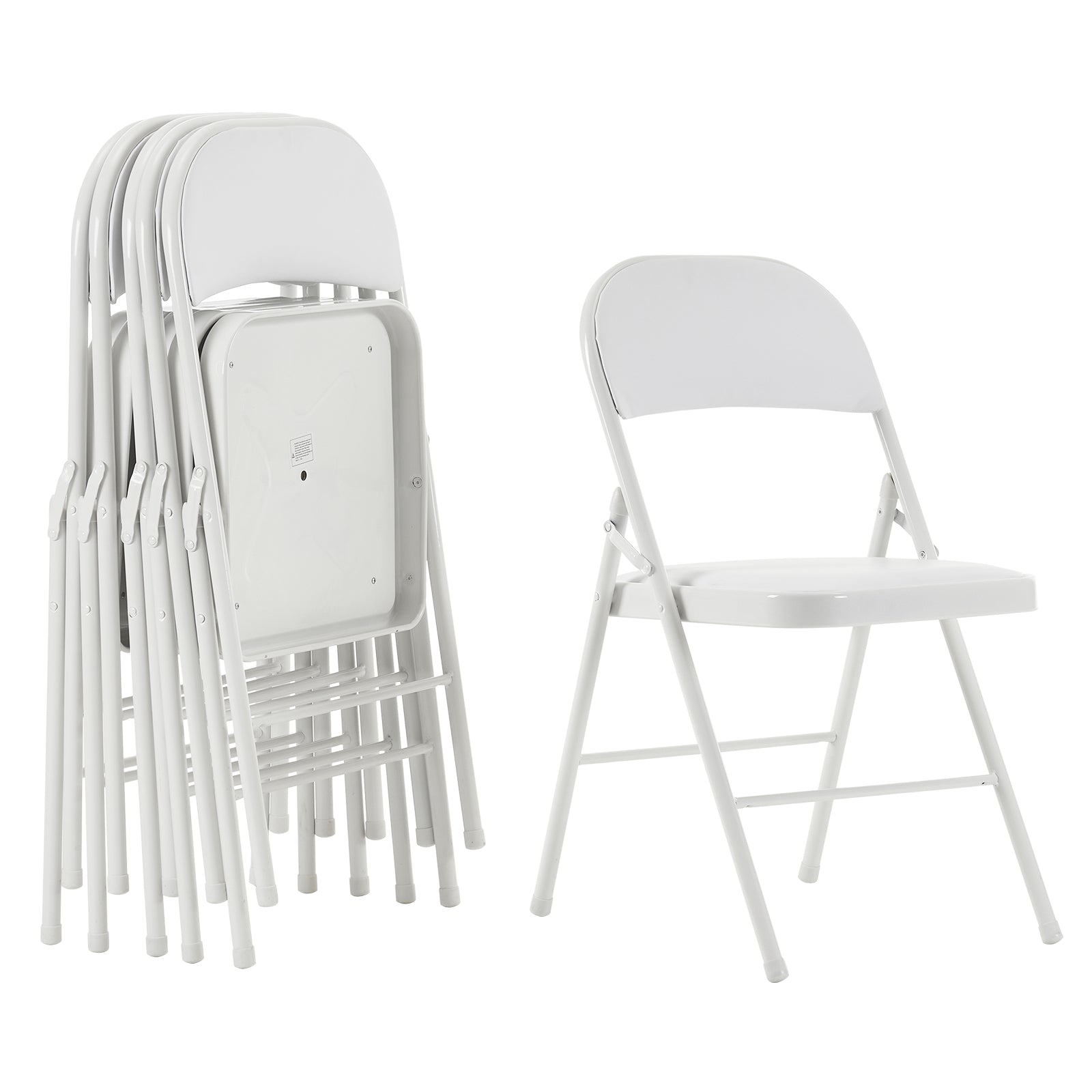 HAOYYE 6PCS Elegant Foldable Iron & PVC Chairs for Convention and Exhibition, Sturdy and Comfortable Chairs for Events, Meetings, Conferences, Easy to Store and Transport, Durable and Stylish Design