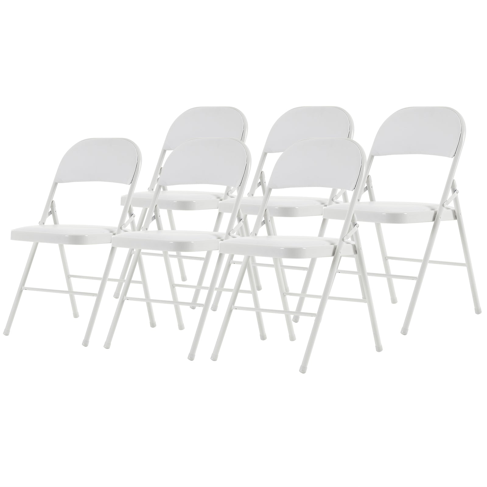 HAOYYE 6PCS Elegant Foldable Iron & PVC Chairs for Convention and Exhibition, Sturdy and Comfortable Chairs for Events, Meetings, Conferences, Easy to Store and Transport, Durable and Stylish Design