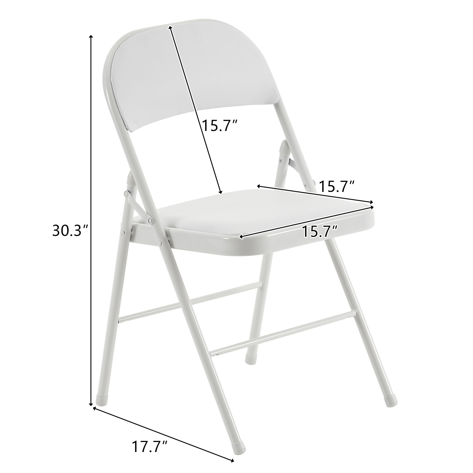 HAOYYE 6PCS Elegant Foldable Iron & PVC Chairs for Convention and Exhibition, Sturdy and Comfortable Chairs for Events, Meetings, Conferences, Easy to Store and Transport, Durable and Stylish Design