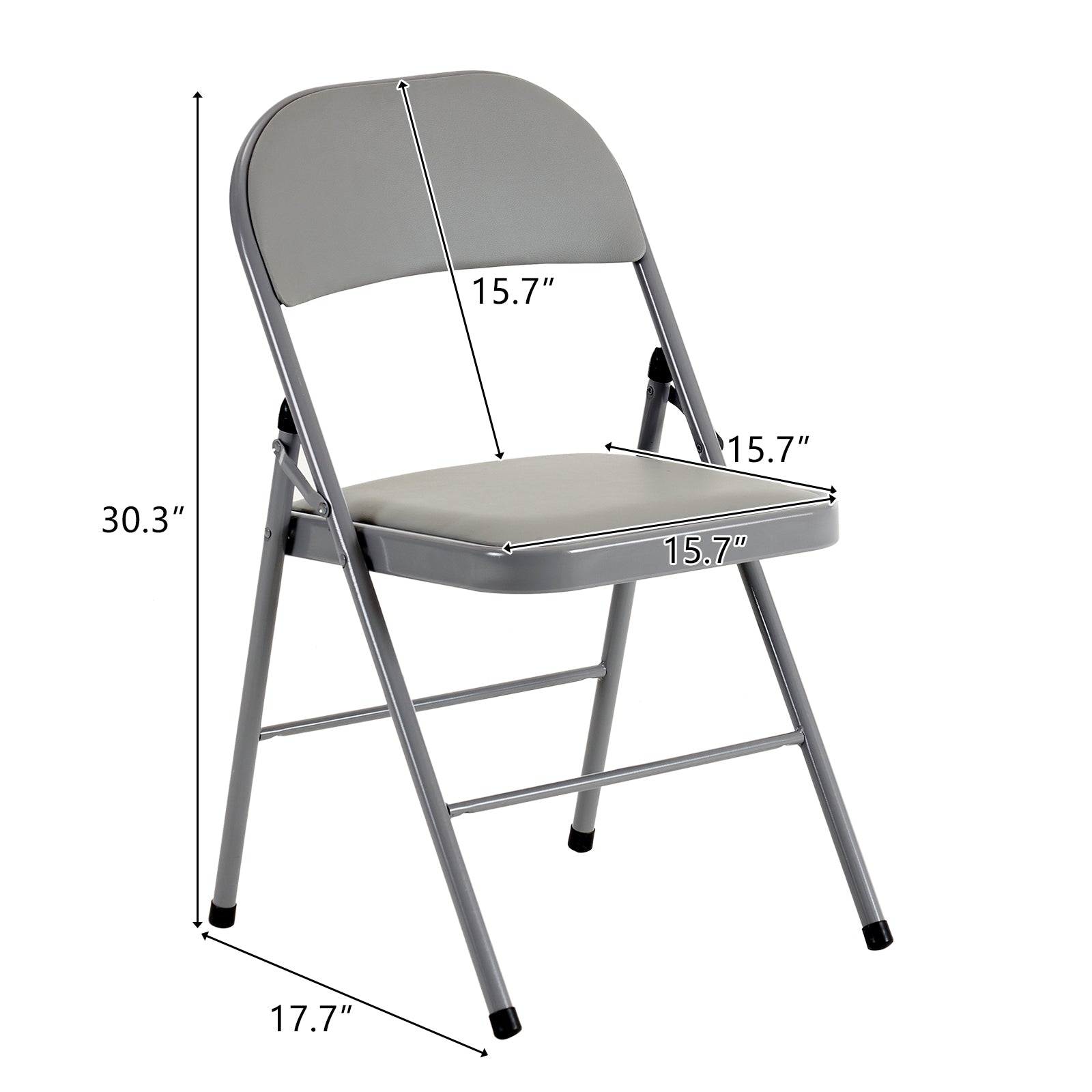 HAOYYE 4PCS Elegant Foldable Iron & PVC Chairs for Convention and Exhibition, Sturdy and Comfortable Chairs for Events, Meetings, Conferences, Easy to Store and Transport, Durable and Stylish Design
