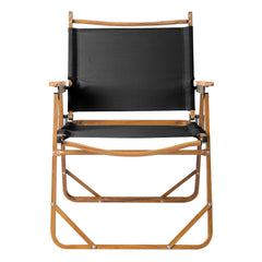 HAOYYE Large Camping Chair Black Aluminum Frame Oxford Fabric with Imitation Wood Grain Spray Paint Foldable Outdoor Chair Supports up to 100kg for Picnic Travel Beach Patio Relaxing