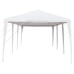 HAOYYE 10x30ft White Outdoor Party Tent Waterproof PE Canopy with Iron Frame, Stable Spiral Pipe Design for Wedding Event Market Backyard Setup