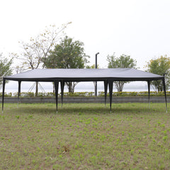 HAOYYE 10x30ft Black Outdoor Party Tent Waterproof Canopy with 8 Removable Sidewalls, Iron Frame Gazebo for Wedding Event Backyard Market