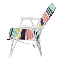 HAOYYE Small Folding Beach Chair, 600D Polyester Fabric, White Iron Frame, Lightweight Portable Chair for Outdoor Activities, Picnic, Camping